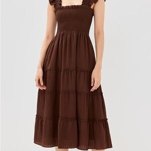 Hill House Ellie Chocolate Midi Dress